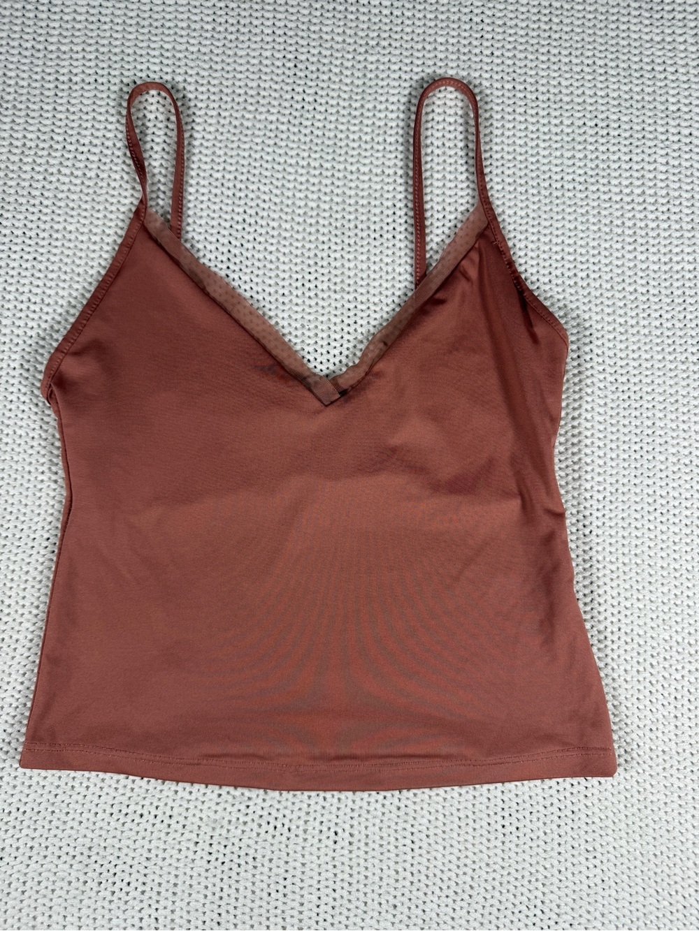 Zara Brown Rust Cami Tank Top – Size S